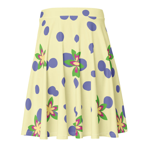 CHILLPANDABEATS – "Flower Bubbles" Skater Skirt Sanftes Gelb