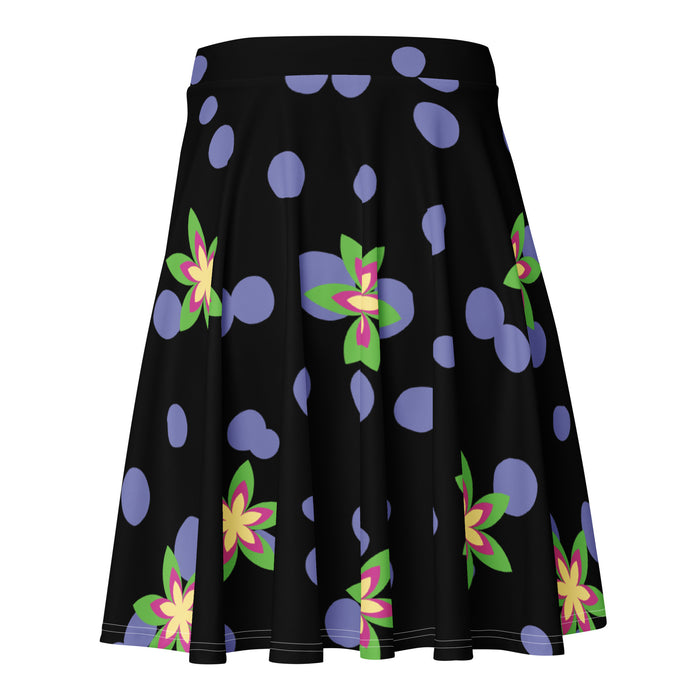 CHILLPANDABEATS – "Flower Bubbles" Skater Skirt Schwarz