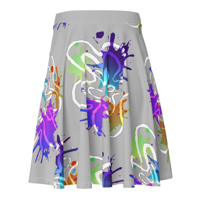 CHILLPANDABEATS – "Klecks Edition" Skater Skirt Grau