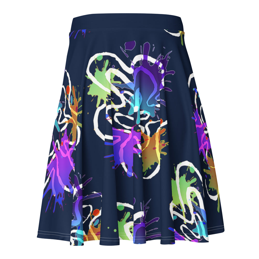 CHILLPANDABEATS – "Klecks Edition" Skater Skirt Navy