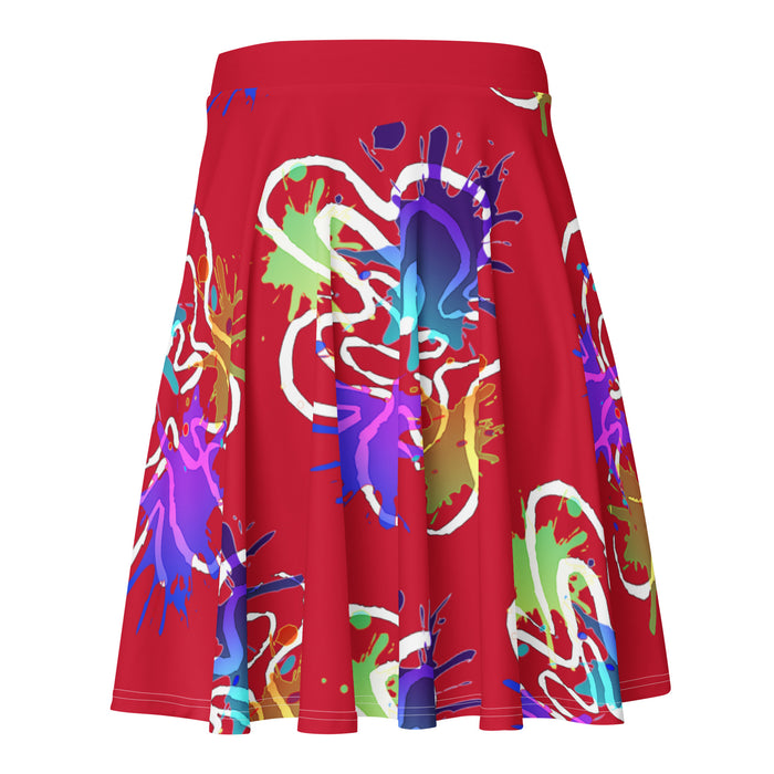 CHILLPANDABEATS – "Klecks Edition" Skater Skirt Rot