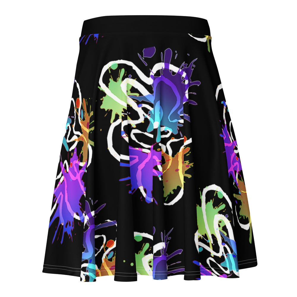 CHILLPANDABEATS – "Klecks Edition" Skater Skirt Schwarz