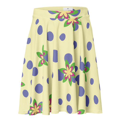 CHILLPANDABEATS – "Flower Bubbles" Skater Skirt Sanftes Gelb