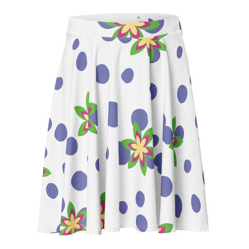 CHILLPANDABEATS – "Flower Bubbles" Skater Skirt Weiss