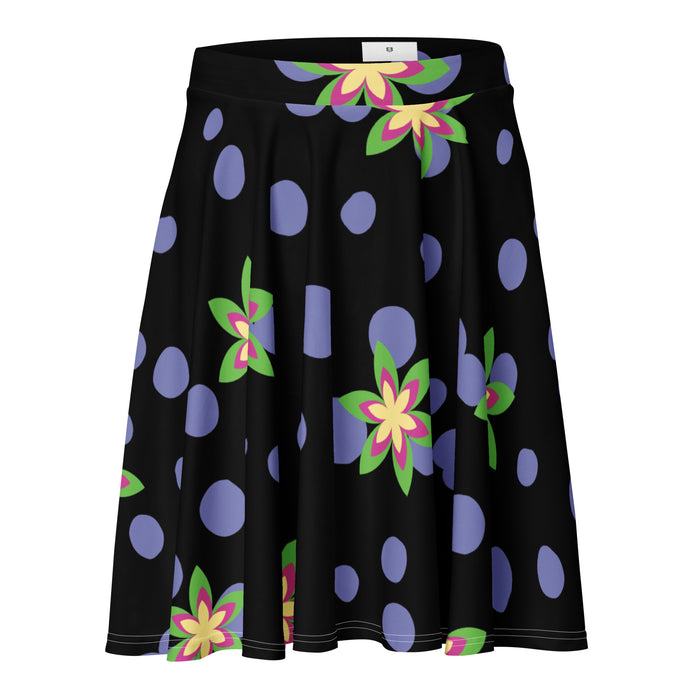 CHILLPANDABEATS – "Flower Bubbles" Skater Skirt Schwarz