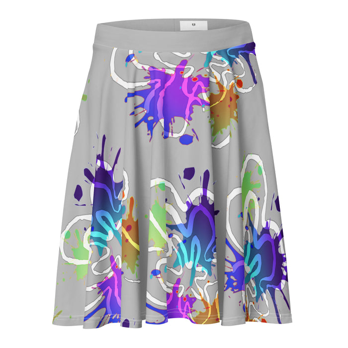CHILLPANDABEATS – "Klecks Edition" Skater Skirt Grau