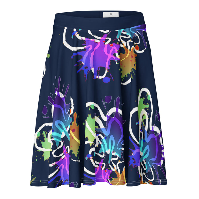 CHILLPANDABEATS – "Klecks Edition" Skater Skirt Navy