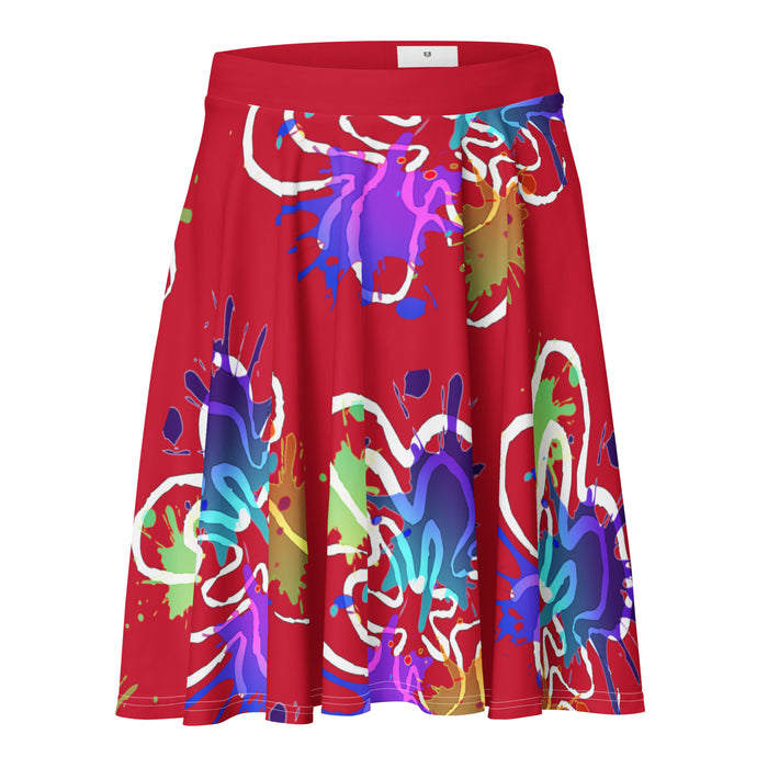 CHILLPANDABEATS – "Klecks Edition" Skater Skirt Rot
