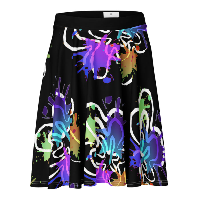 CHILLPANDABEATS – "Klecks Edition" Skater Skirt Schwarz